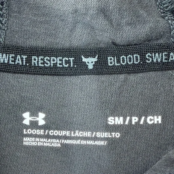 Under Armour Project Rock Womens Small Gray Camo Brahma Bull Sleeveless Hoodie - Picture 4 of 10